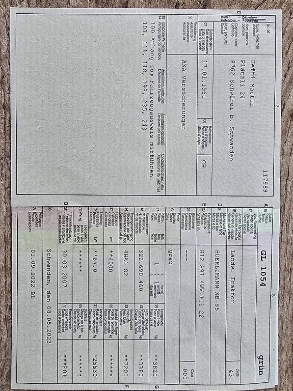 Trattori: Traktor Hürlimann XB95 – Usato da Schwändi venduto da maba6167 4