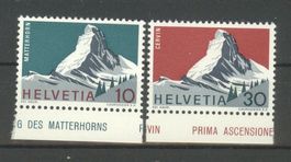 1965, Sondermarken Schweizer Alpen **