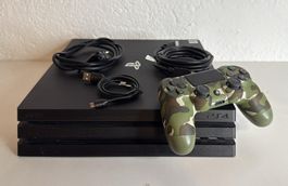 PS4 Pro mit Camo Controller, Kabel, HDMI - Top Zustand 🎮