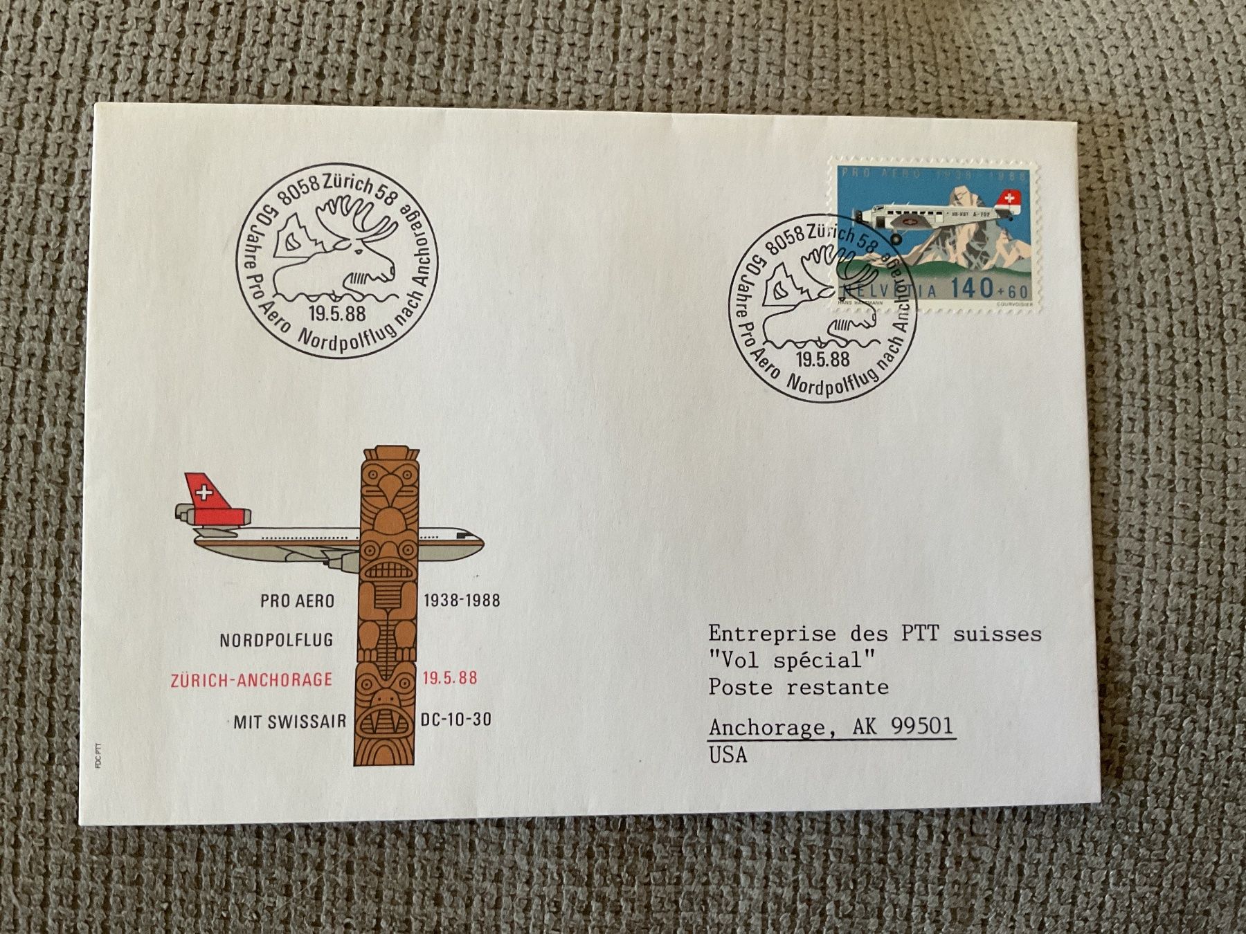 Buste & buste per spedizione: Enveloppes timbrées 50 ans pro aero – Usato da Avenches venduto da pbu_mlq5 1