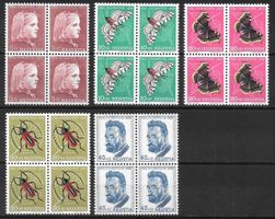 Viererblockserie Pro Juventute 1953 J148 - J152 **