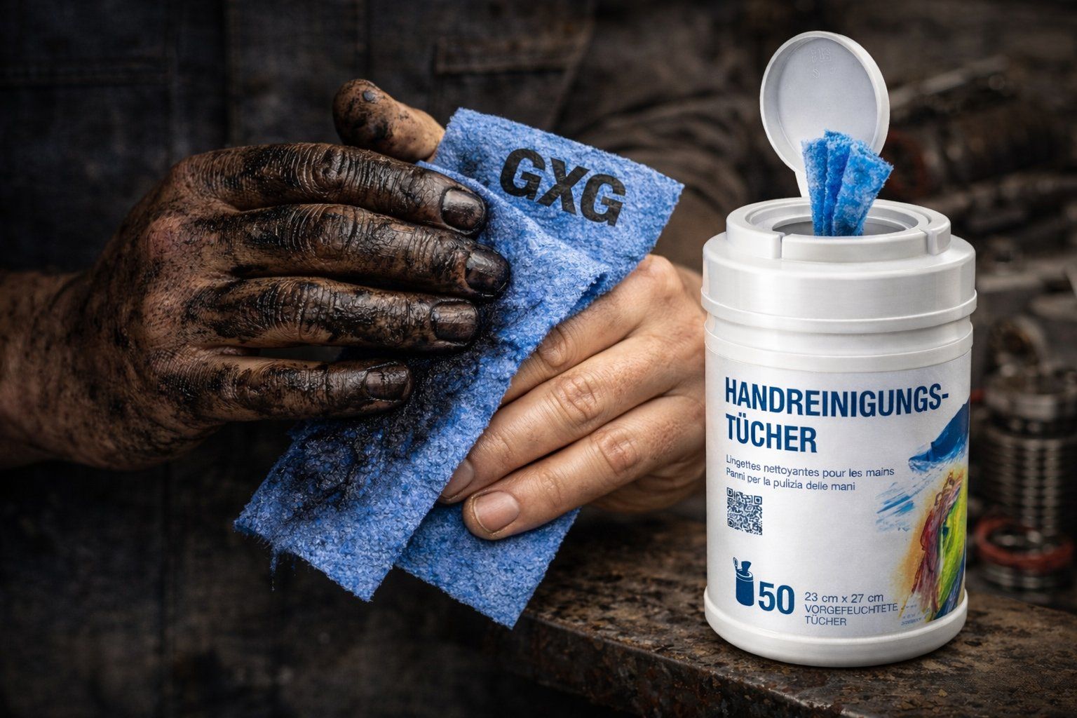 Pflegeprodukte: Handreinigungstücher in der Spenderdose – Neu und originalverpackt aus Neuhaus SG von GHAG