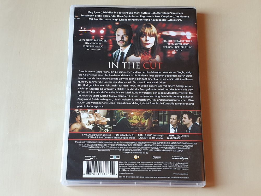 Tutti i DVDs: In the Cut – Usato da Stansstad venduto da collectorsshop 1