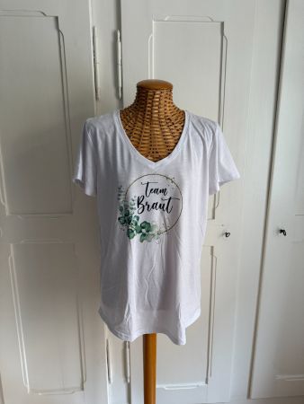 Team Braut T-Shirt weiss XL