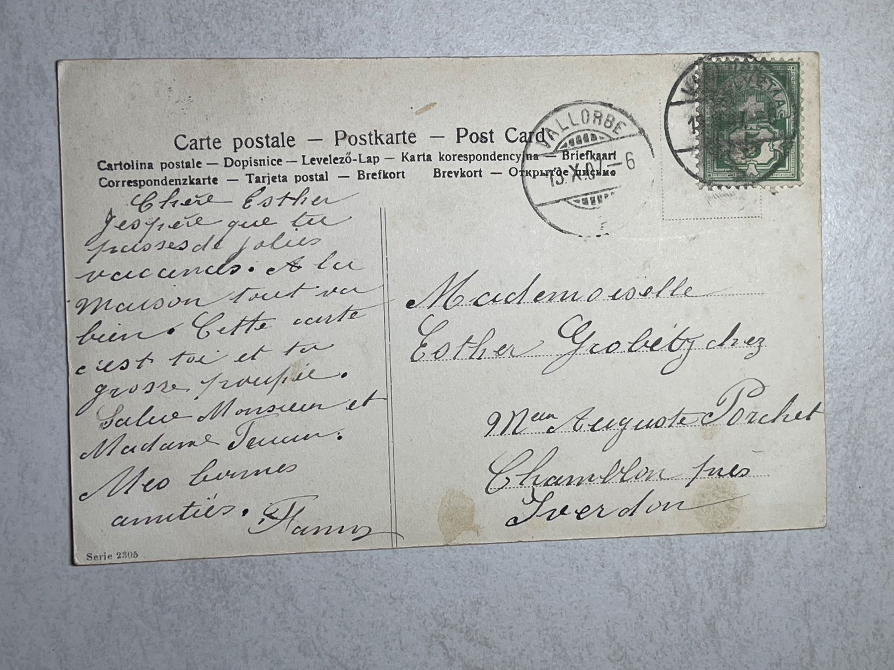 Cartoline postali: Alte Ansichtskarte, Mädchen mit Puppe, – Usato da Strengelbach venduto da Aschatan5 1