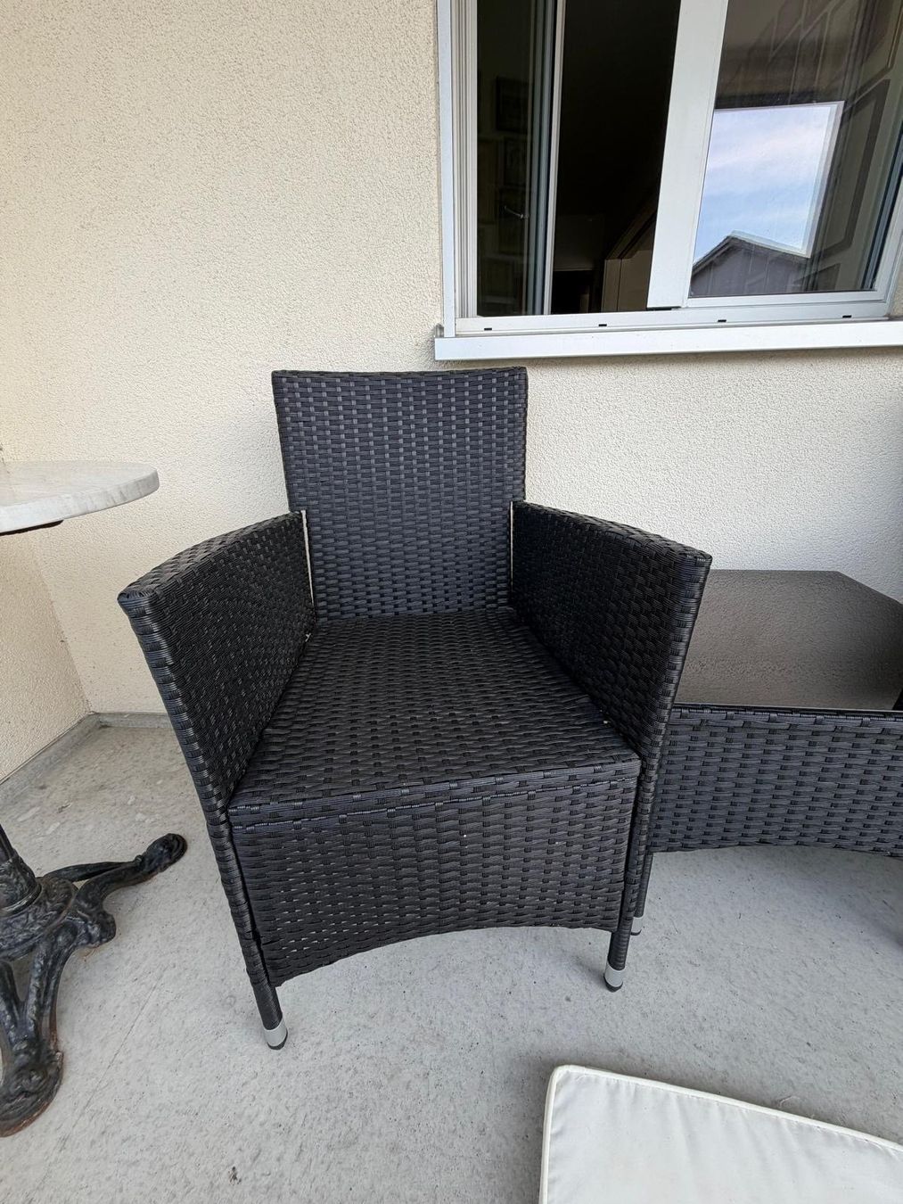 Sessel: 3 teiliges Garten-/Balkon Lounge Set, Polyrattan – Gebraucht aus Luzern von Johannas-flohmarkt 4