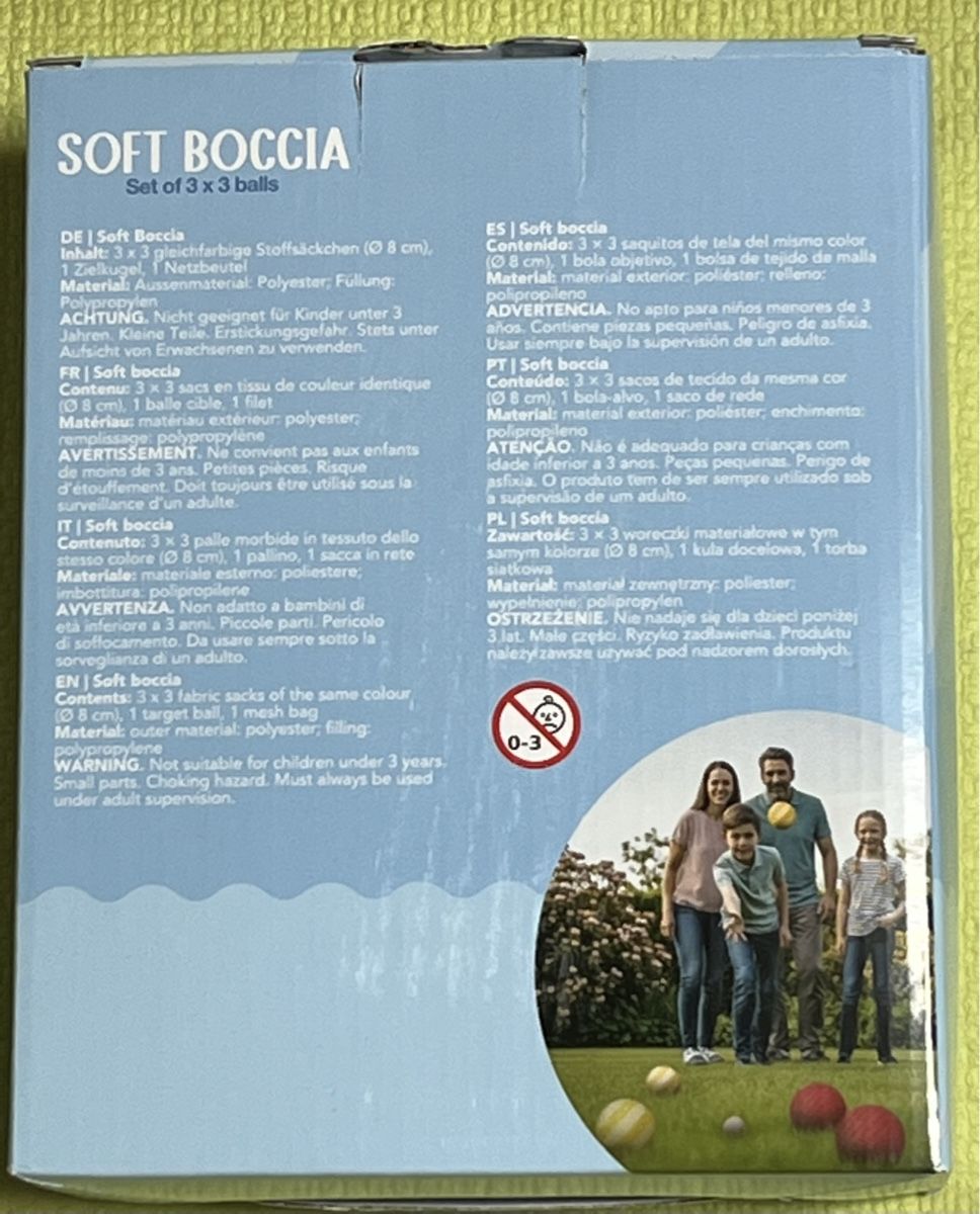 Giochi: Jeu de Soft Boccia Set de 3 x 3 boules Neuf – Nuovo e nell'imballaggio originale da La Tour-de-Peilz venduto da Pansy02 1