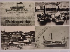 Postkarte Rigi Dampfschiff Vierwaldstättersee