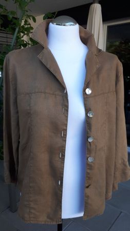 Damenbluse Leinenoptik