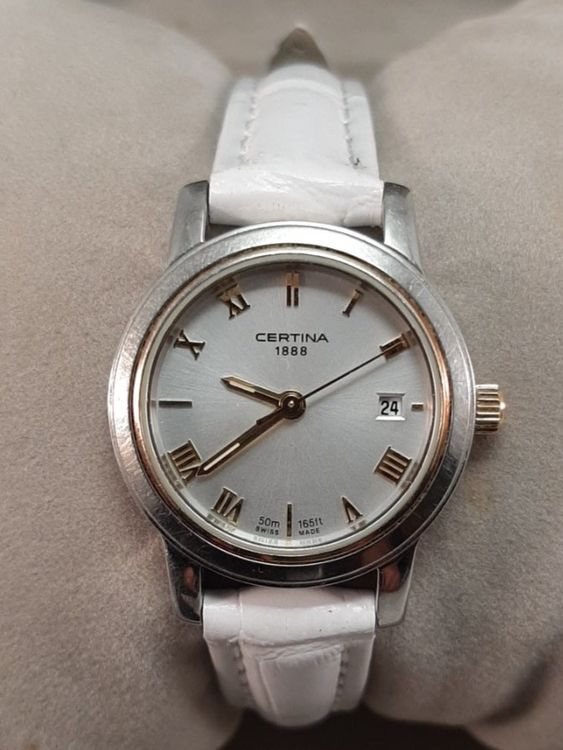 Montre Vintage CERTINA Swiss Quartz – Jour Et Date – Avec Batterie Neuve