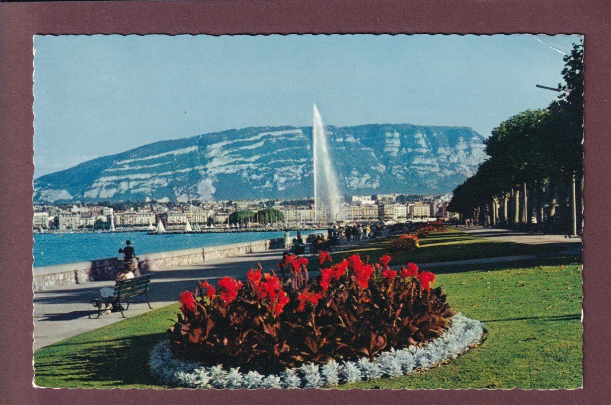 Cartoline postali: GENEVE - Quai Wilson - 1958 – Usato da Pully venduto da nicecards