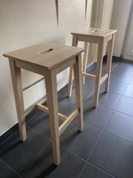 Ikea Bar stools, light wood, set of 2, used condition