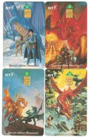 4 Telefonkarten British Telecom "Dragons of summer flame"