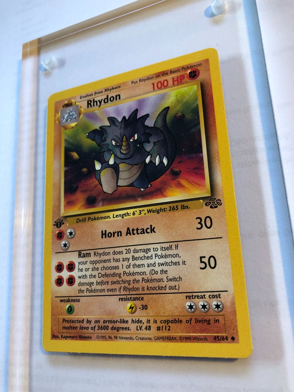 Cartes à collectionner: Rhydon (uncommon) 1st Jungle - MINT - ab 1.- – D'occasion à Giubiasco par dan_pr8b 2