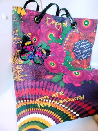 DESIGUAL, Sac en tissu brodé - Stofftasche mit Stickerei
