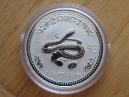 Lunar I Münze Schlange 2001 / 1Unze Silber