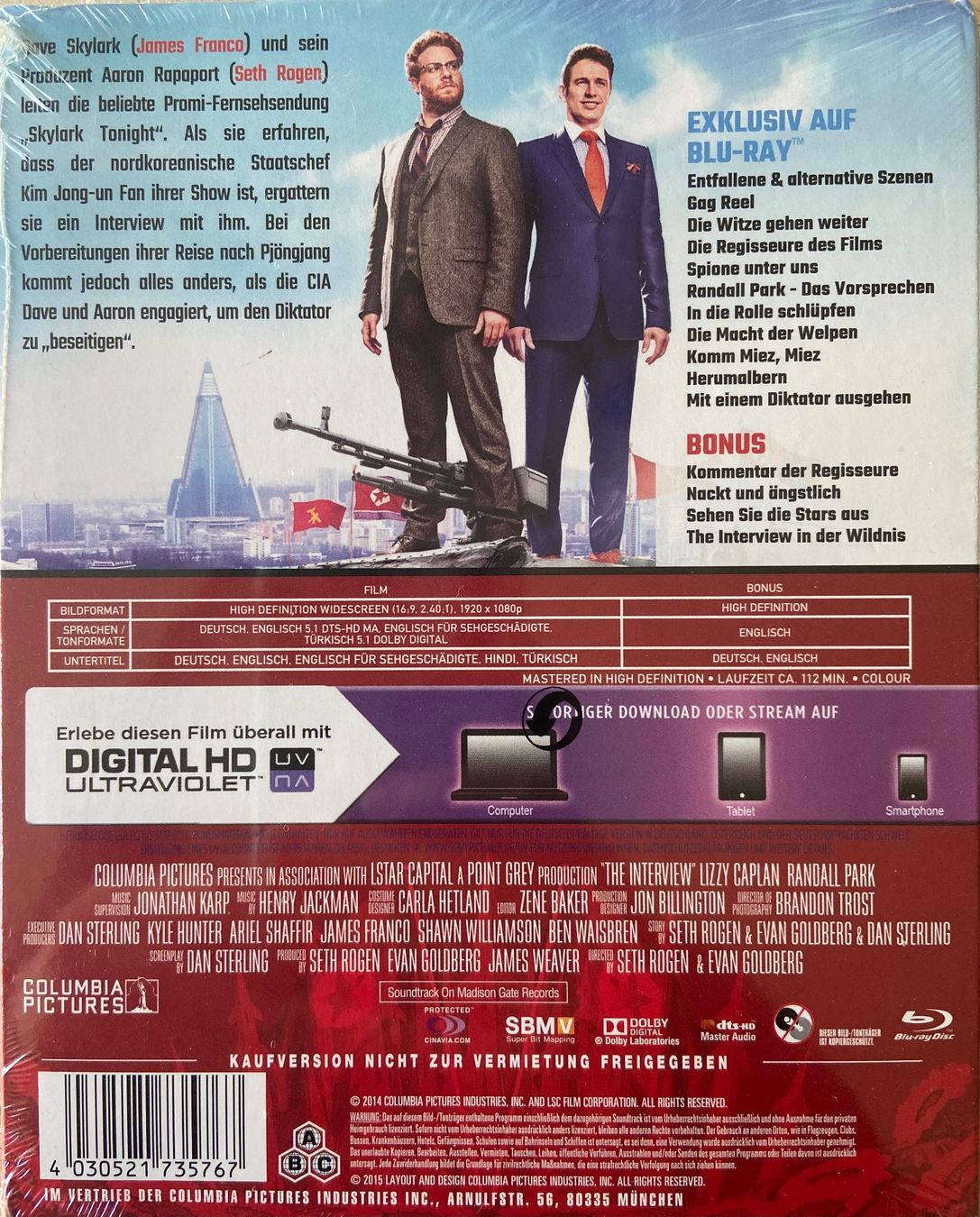Tutti i DVDs: The Interview – Nuovo e nell'imballaggio originale da Widnau venduto da ama_7xzk 1
