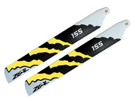 7x Zeal 155mm Carbon Hauptrotorblätter für Blade 180 CFX