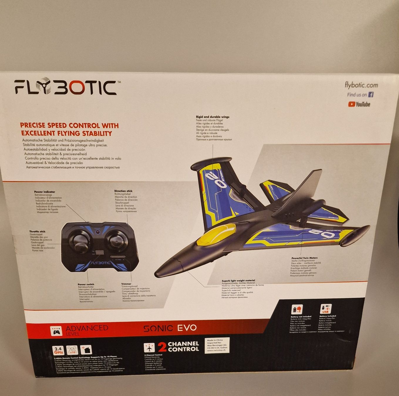 Modellismo RC: Flybotic Sonic Evo RC Flugzeug, Neu – Nuovo e nell'imballaggio originale da Oberuzwil venduto da aseinkaufswelt 1