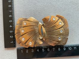 Gürtelschnalle goldfarbig mit Strass