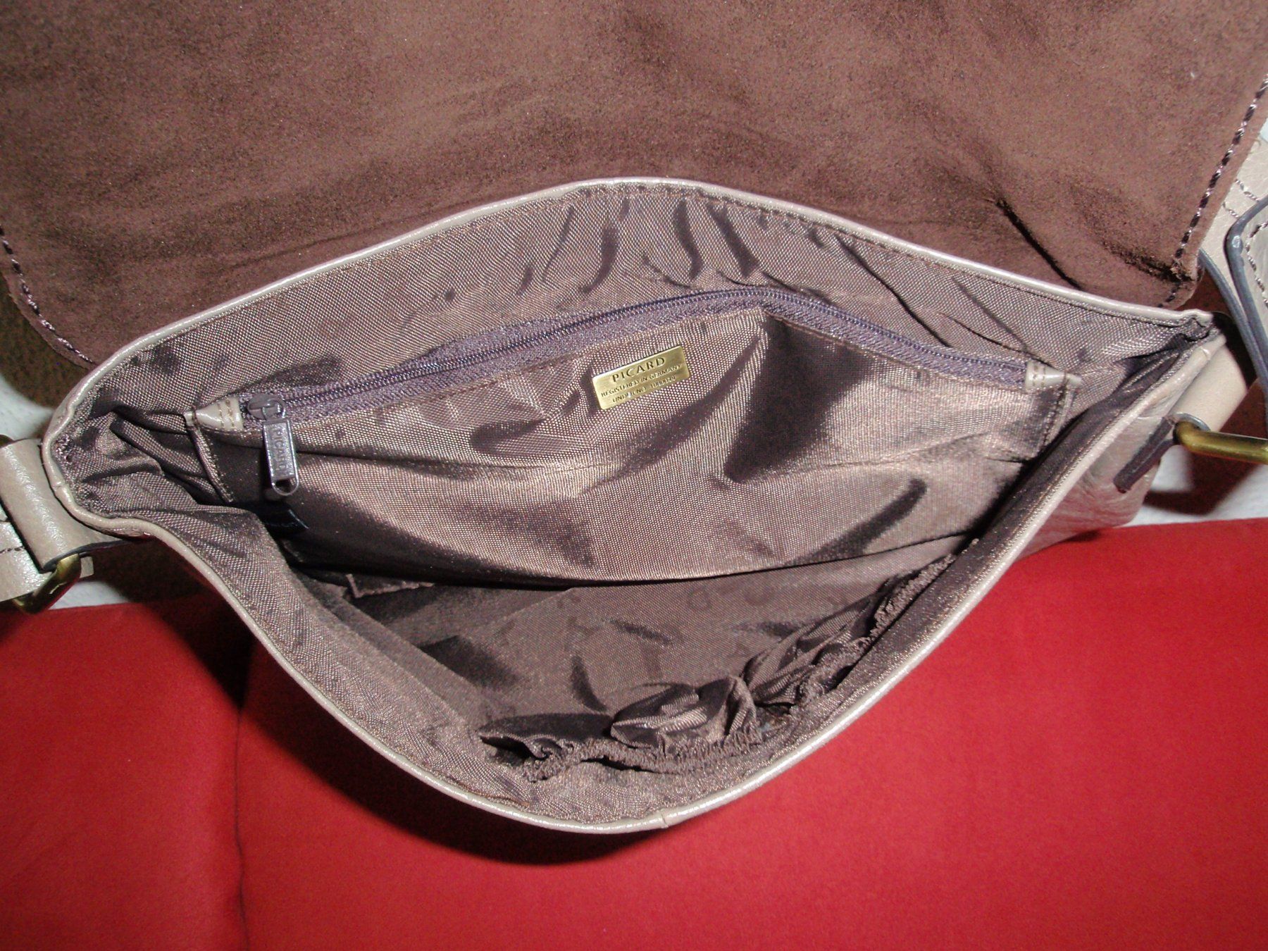 Picard Borse da donna: Picard Leder Umhängetasche helltaupe – Usato da Basel venduto da Birs868 5