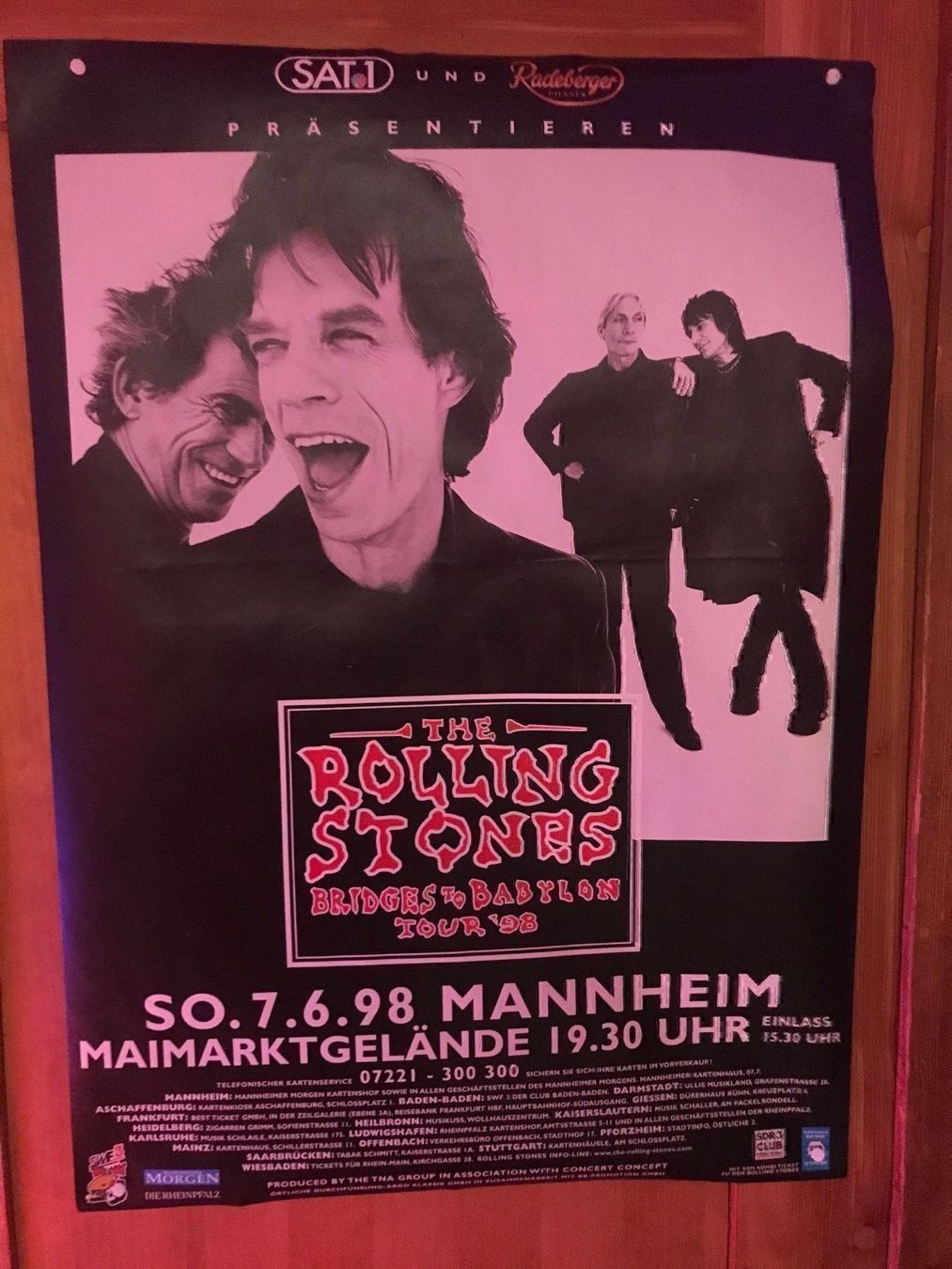 Foto & Immagini: Orginal rolling Stones Konzert Poster 1998 – Usato da Basel venduto da Stars12355