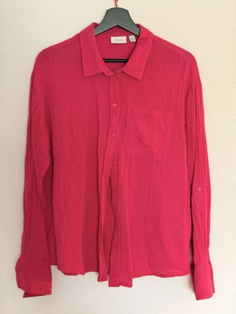 VILA Musselin Bluse pink Grösse 38