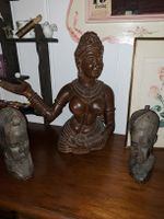 Holzfigur Asiatische Göttin, ca. 40cm gross, Rarität Parvati