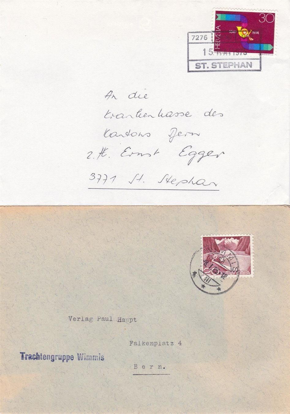 Tutti i francobolli: 1921/77, 8 CH-Belege mit versch. Stempel – Usato da Wenslingen venduto da riger11 2