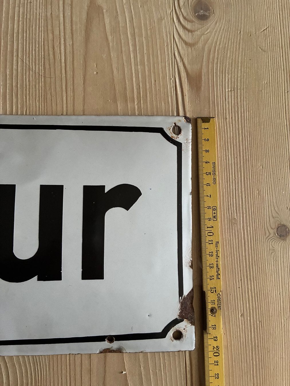 Insegne: Altes Emailschild Friseur – Usato da Steffisburg venduto da Reitschel5 3