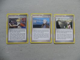 3 Pokémon Sammelkarte von Jahr 2007 Supporter Text Deutsch