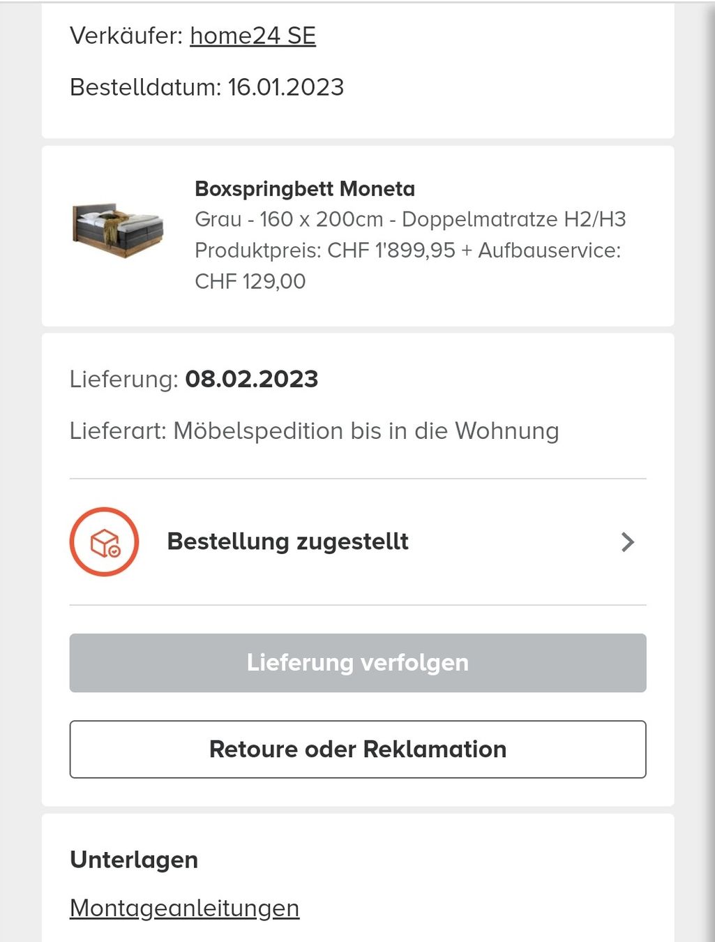 Letti: Boxspringbett Echtholz 160 x 200 cm – Nuovo (secondo la descrizione) da Hohenrain venduto da micaella82 4