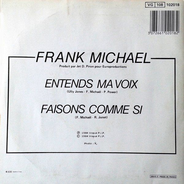 Dischi in vinile: 45 TOURS FRANK MICHAEL - CHANSONS – Usato da PORRENTRTUY venduto da RABAIS_SPORT 1