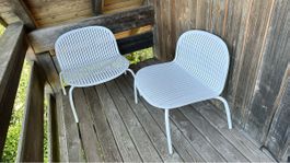 Gartenstühle 2er Set weiss