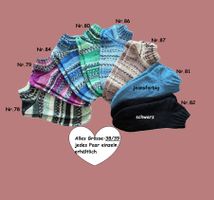 Sneakers-Socken Grösse 38/39 jedes Paar einzeln erhältlich