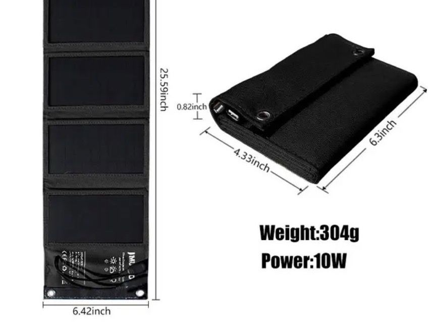 Dispositivi a energia solare: Flexibles Solarpanel 5V, 2 USB, 10 Watt, Telefon & Powerbank – Nuovo e nell'imballaggio originale da St. Gallen venduto da Stirnrunzler