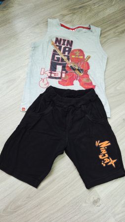 Ninjago Set, Shirt und Shorts, Grösse 128