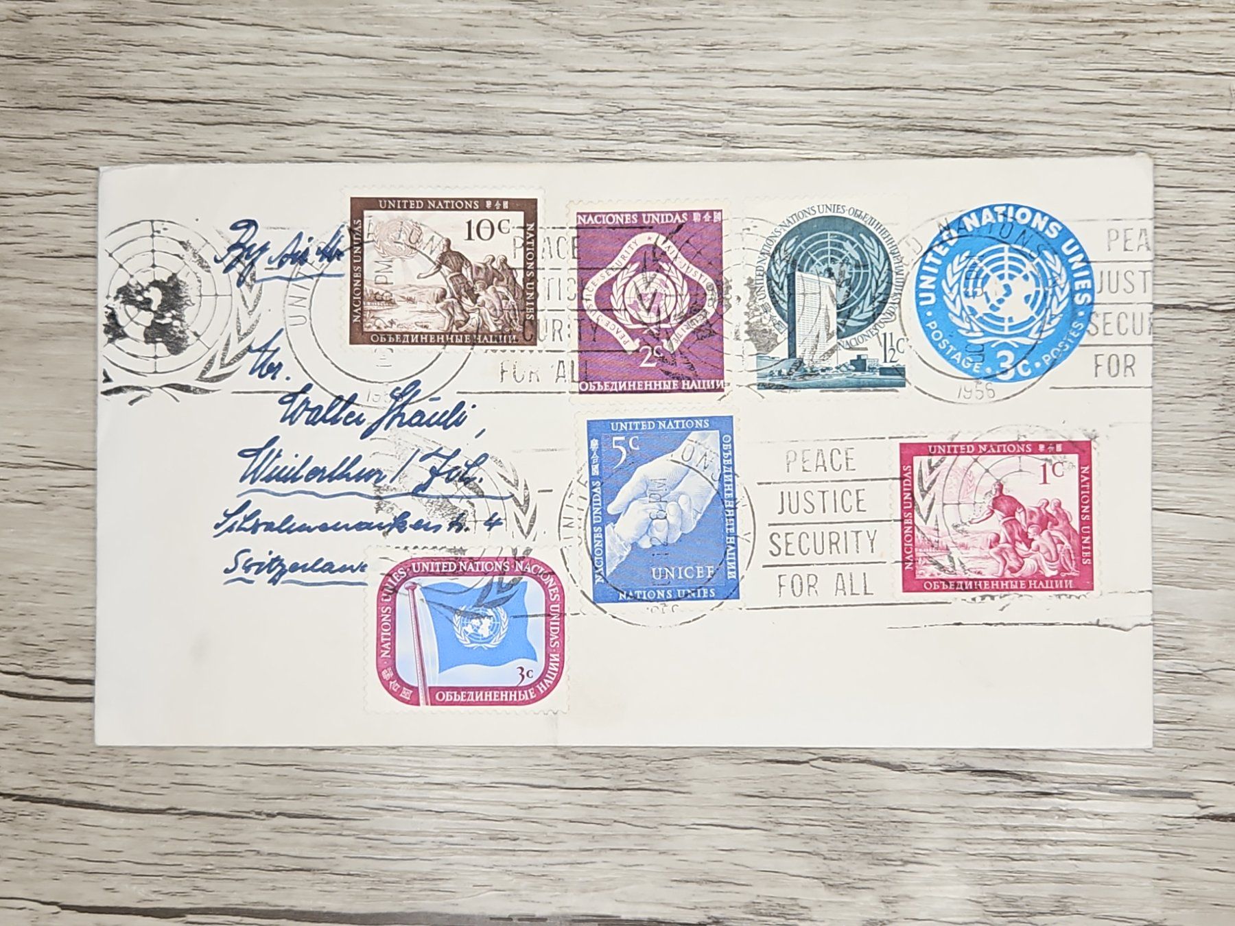 Alle Briefmarken: CL22 Enveloppe + Timbre UN 1956 – Gebraucht aus Cousset von Patrick_Collections