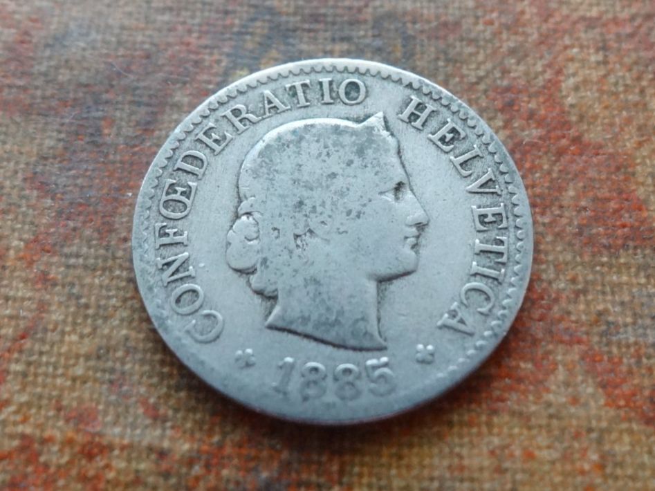 Tutti le monete: 5 Rp. 1885   (A) – Usato da Romanel-sur-Lausanne venduto da Swift13
