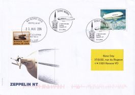 1. Int. Postflug Zeppelin NT Bern -  Friedrichshafen 2004