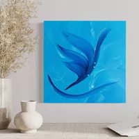 40x40cm Bild blau "Neugier"