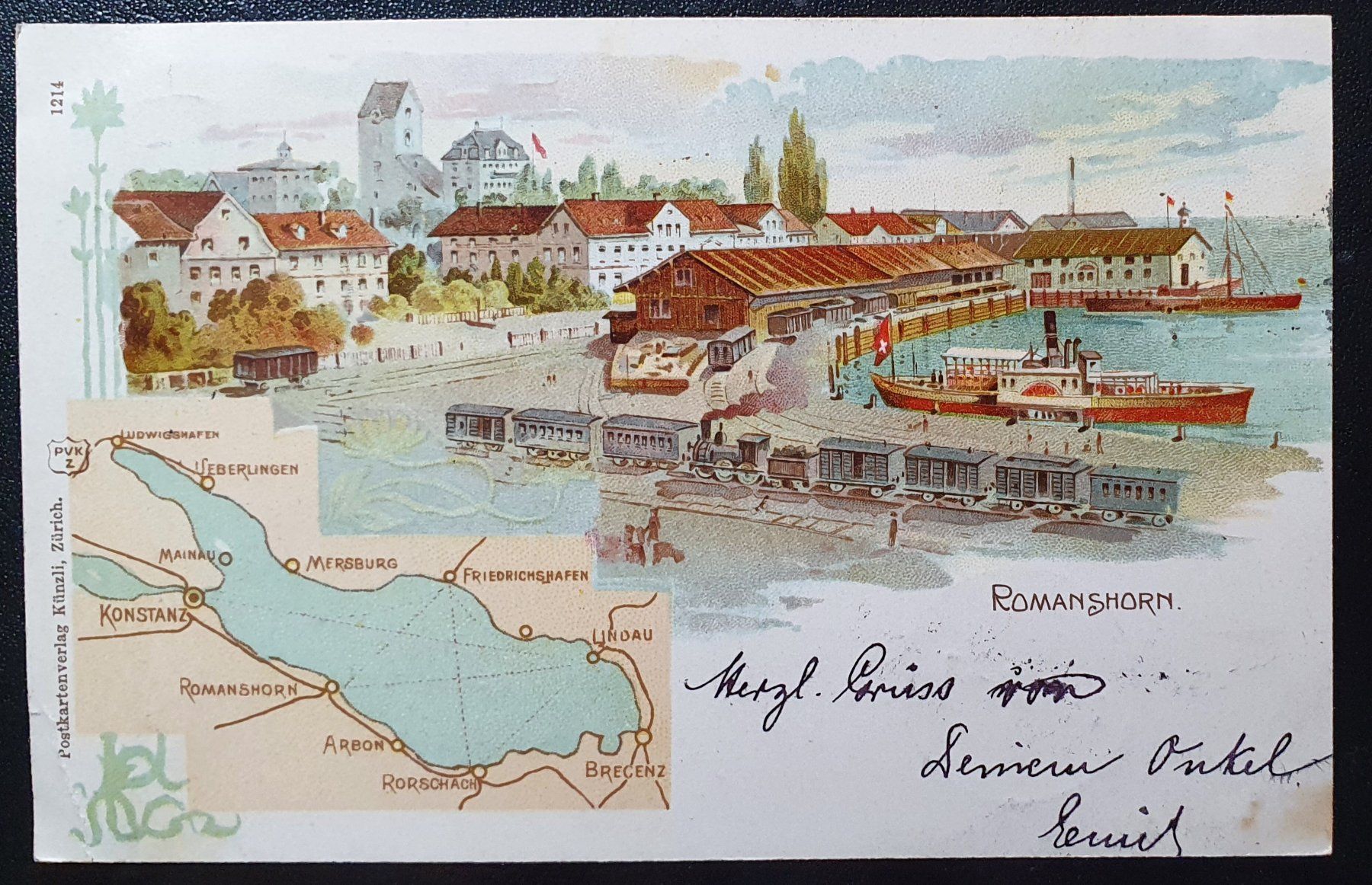 Cartoline postali: Romanshorn 1901 – Usato da Kreuzlingen venduto da Rschweiz1