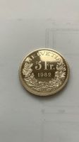 5 Franken 1982 Gold Gedenkmünze Gotthardbahn guter Zustand