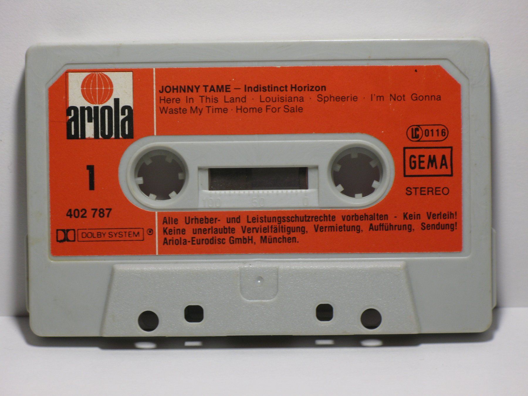 Musicassette: JOHNNY  TAME   Indistinet  Horizon – Usato da Langnau i. E. venduto da gf2_29jt 5
