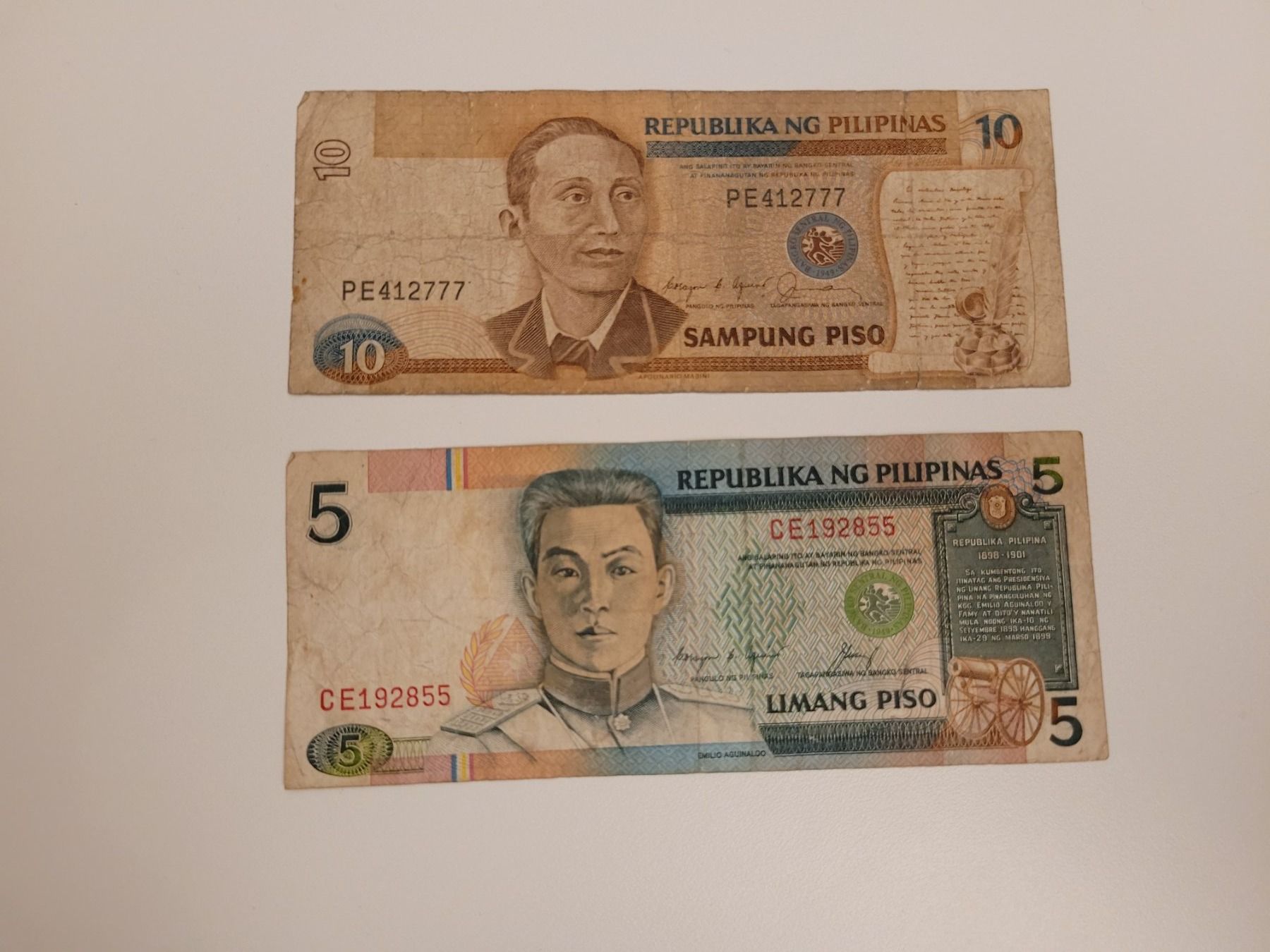 Banconote: 2x Philippinen alte Banknoten – Usato da Inwil venduto da Flower2325