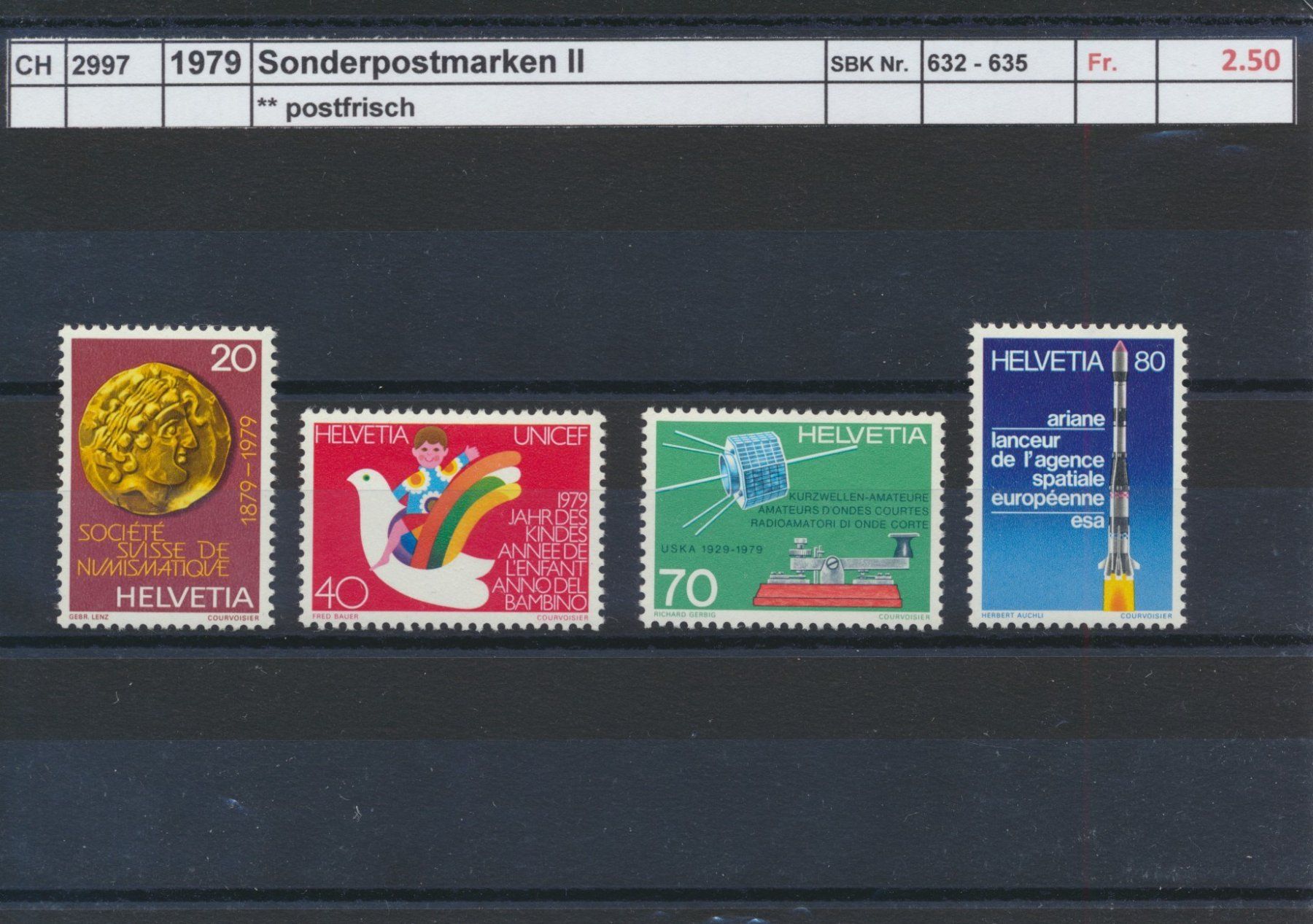 Tutti i francobolli: 1979 "Sonderpostmarken II", ** postfrisch – Nuovo (secondo la descrizione) da Winterthur venduto da Zupogeru