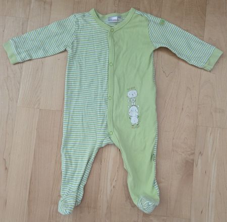BORNINO Baby Strampler / Schlafanzug – Hellgrün, Gr. 62/68