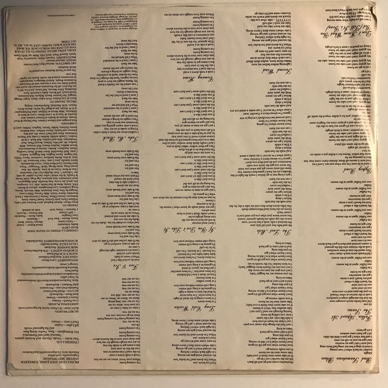 Schallplatten: Cinderella - Long Cold Winter – Gebraucht aus Aesch BL von BlueMusicRecords 3