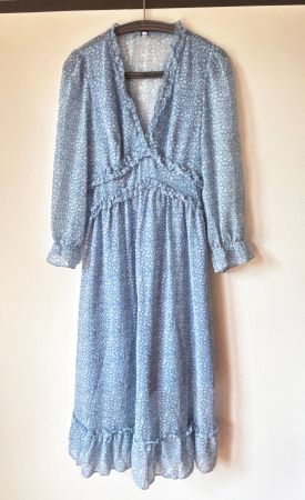 Sommerkleid, Hippie Kleid, Boho Kleid, Gr. 36, NEU, hellblau
