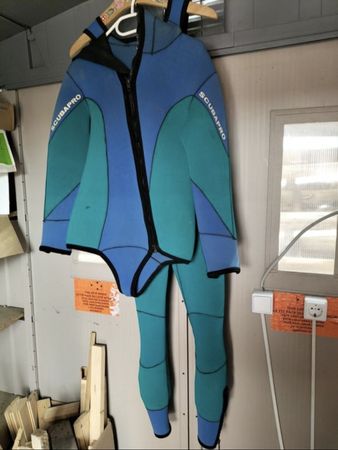 Sucba Neopren Anzug Vintage blau grün